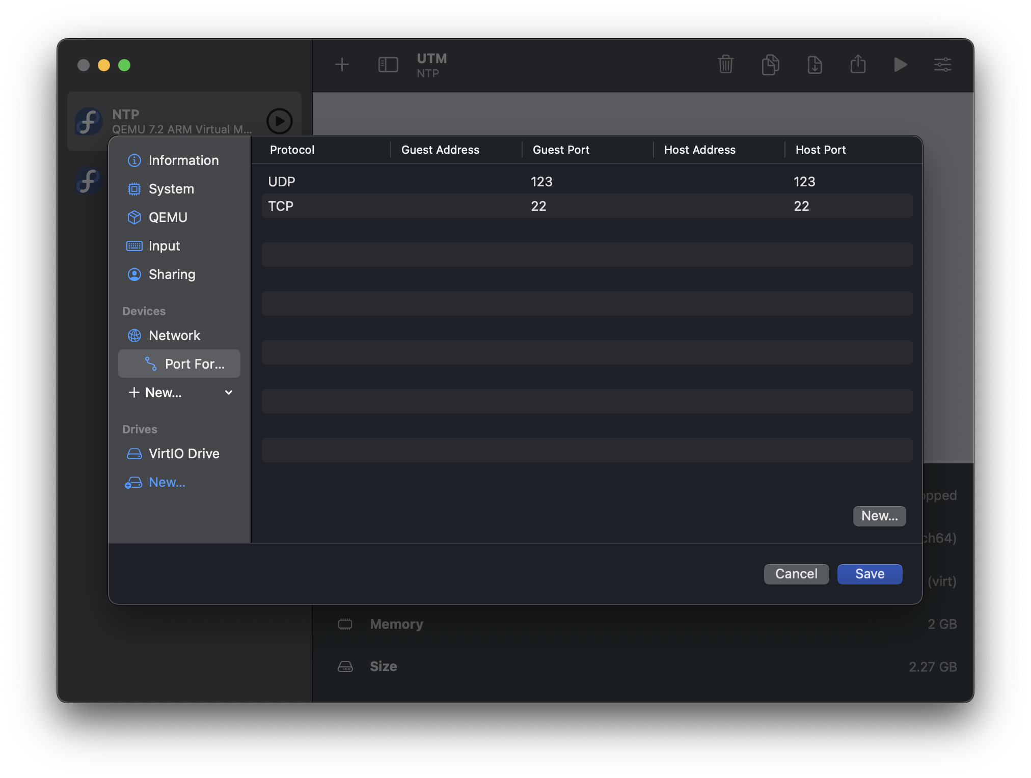 macOS NTP Port Forwarding